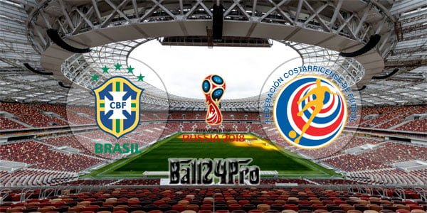 ดูบอลย้อนหลัง ฟุตบอลโลก 2018 บราซิล vs คอสตาริกา 22-6-2018